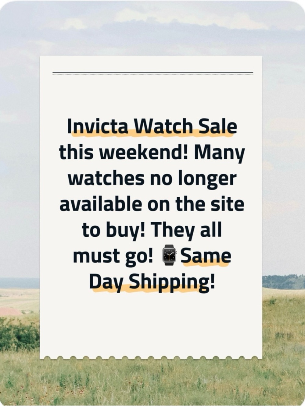 Invicta Watch Sale Starting Now!